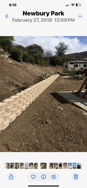 Retaining Wall in Newbury Park