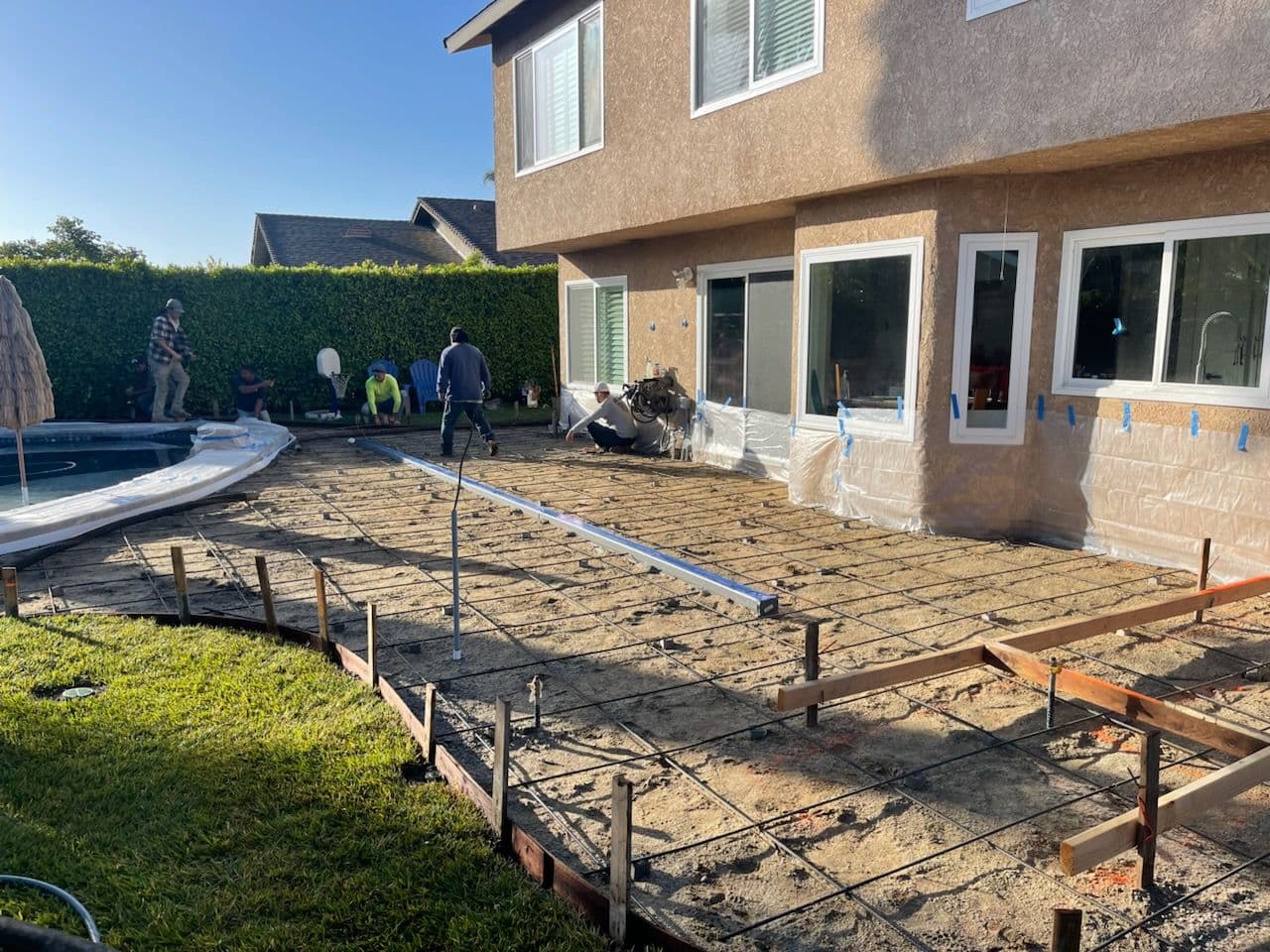 Backyard Patio Foundation Preparation image